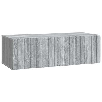 Mueble De Tv De Pared 98 X 41 X 30 Cm Sonoma Gris Vidaxl