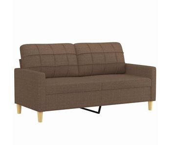 Vidaxl sofá de 2 plazas de tela marrón 140 cm