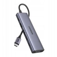 hub ugreen 6 puertos usb 32 gen2 10 gbs modelo cm511 con displayport 4k