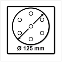festool stf d1258 disco de lijar de 125 mm p120 gr100 granat - 100 unidades  497169 