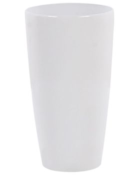 Maceta de exterior de piedra blanco h58