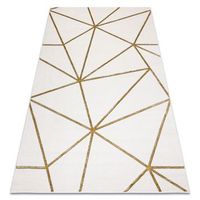 alfombra emerald exclusivo 1013 glamour elegante geometrico crema   160x220 cm