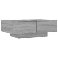 mesa de cafe - mesa de centro madera contrachapada gris sonoma 90x60x31 cm