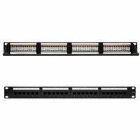 panel parcheo 24p cat6 utp 19 1u dual idc negro