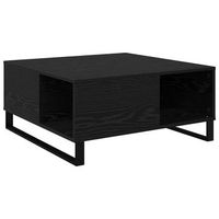 mesa de cafe roble negro 80 x 80 x 365 cm madera contrachapada