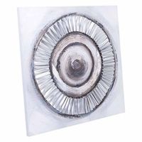 cuadro con relieve pintado a mano 80x80x3