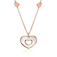cadena corazon de plata 925 chapada en oro rosa