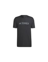 camiseta de senderismo adidas mt log tech hombre negro