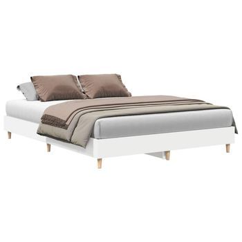 Estructura De Cama Sin Colchón Blanca 150x200 Cm Vidaxl