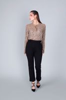 pantalones pitillo con dobladillo black