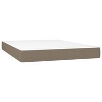 colchon de muelles ensacados firmeza media tela gris taupe 140x200x20 cm vidaxl