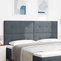 vidaxl cabecero led con tiras led manual gris 200 cm terciopelo
