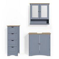 conjunto de muebles de bano bianco 3 piezas vicco