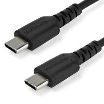 StarTech.com Cable de 1m de Carga USB C - de Carga RÃ¡pida y SincronizaciÃ³n USB 2.0 Tipo C a USB C para PortÃ¡tiles - Revestimiento TPE de Fibra de Aramida M/M 60W Negro - iPad Pro Surface