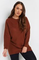 yours jersey liso naranja tostado de punto mujer curvy y tallas grandes yours