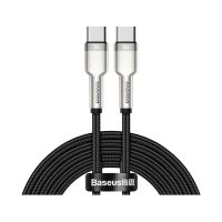 cable usb-c baseus cafule 2m 100w 5a trenzado nylon aluminio negro velcro