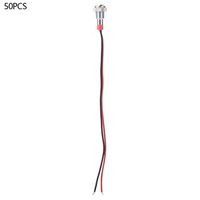 50 piezas led bem - 8c rojos 8mm 24v ip65 para auto