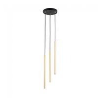 lampara de techo selter premium oro 3 luces