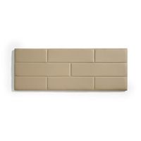 cabecero de cama 80 muro ladrillos de polipiel 112x57x5cm camel claro