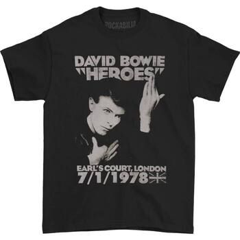 David Bowie Camiseta manga larga Heroes Earls Court para mujer