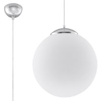 lampara de techo blancocromo acerovidrio alt 130 cm