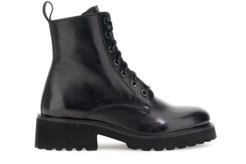 botines de piel con cierre de cremallera interior black