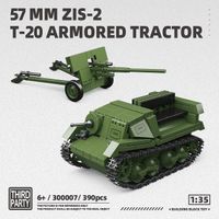 300007 tractor blindado tr20 zisr2 bloques de construccion militares 390 piezas modelo de vehiculo ladrillos de montaje diy coleccion para adultos regalo