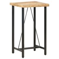 mesa de bar madera maciza de mango rugosa 60x60x107 cm vidaxl
