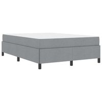 cama tipo box spring gris claro 140 x 200 cm tela vidaxl