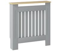 homcom cubre radiadores 78x19x83 cm cubierta para radiador de mdf cubreradiador para salon dormitorio pasillo gris