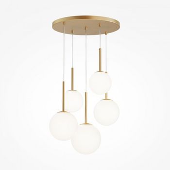 Lámpara colgante basic form ii oro (5 luces)