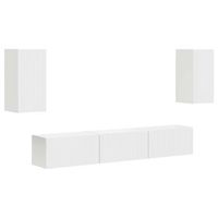 conjunto de mueble de tv 5 uds madera de ingenieria vidaxl