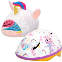 casco infantil bebes llorones con funda 3d unicornio dreamy 20x26x13 cm rosa