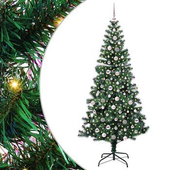Árbol De Navidad Artificial Preiluminado Verde 240 Cm