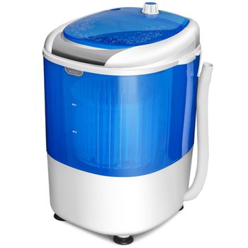 Costway Mini Lavadora Compacta Duradera y de Ahorro Energético Azul 36 x 34 x 51 cm
