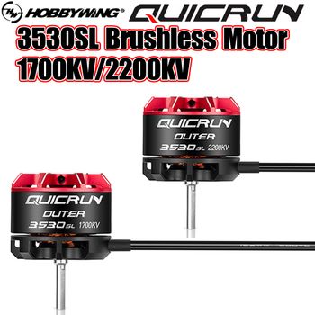 Hobbywing Quicrun exterior 3530sl 2200kv/1700kv Motor sin escobillas para 1/10 Axial Scx10 1/12 Mjx Wltoys Fms Motor Rc Car