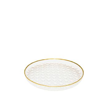 Plato de postre burbuja goldline 16x16x2cm - lote de 6