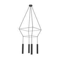 lampara colgante rose 4 luces