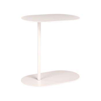Mesita Auxiliar De Metal 48 X 49 Cm Estilo Minimalista Blanco Crema Mille