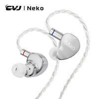 auriculares con cable cvj neko calidad hifi diseno intraural conector de 35 mm y 44 mm auriculares metalicos para juegos compatibles con telefonos y musica cable desmontable auriculares