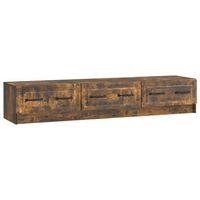 mueble de tv 147 x 345 x 27 cm roble ahumado vidaxl