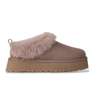 UGG para mujer. 1171393 Zapatillas de piel Tazzelle marrón (36), Beige, Plano, 3 a 5cm, Ante, Ninguno, Casual