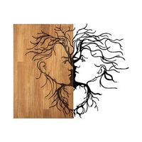 decoracion pared de madera love-315 nogal negro 96x3x79 cm