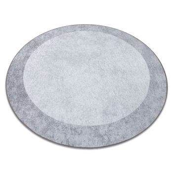Alfombra Lavable Miro 51648.802 Circulo Mármol Antideslizante - Gris  Circulo 160 Cm