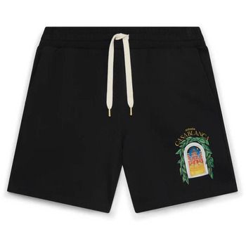 Casablanca Short AVENIDA PRINTED SWEATSHORT BLACK para hombre