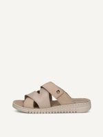 caprice mule beige made of leather without heel size 41