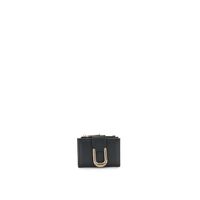 cartera pequena con cremallera efecto piel con grano black taglia unica