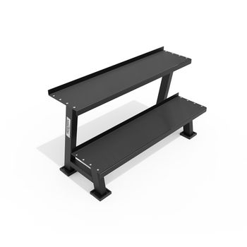 BEHUMAX - Rack para kettlebell de 2 alturas en hierro resistente, organizador compacto para gimnasio y hogar