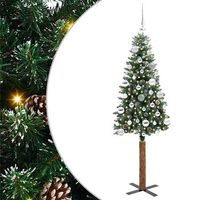 arbol de navidad delgado con 150 led con soporte verde 150 cm vidaxl