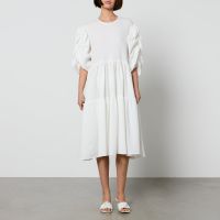 toit volant ottille garden cloque midi dress - ml
